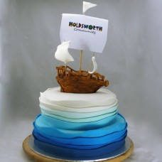 Boat - Pirate on Waves Cake (D,V)
